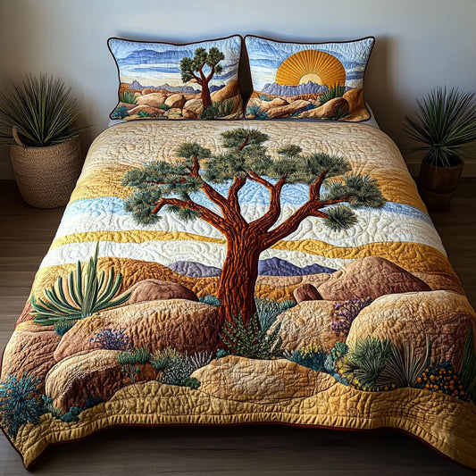 Desert Rockscape 3-Piece Quilted Bedding Set NCU0PT6272