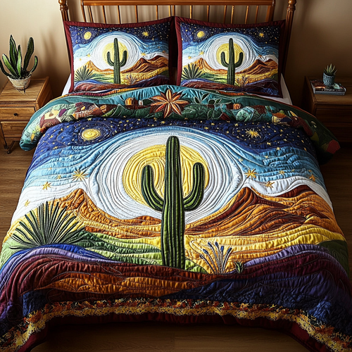 Desert Rose 3-Piece Quilted Bedding Set NCU0VL2112