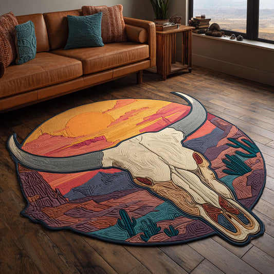 Desert Skull Custom Shape Area Rug NCU0NT12659