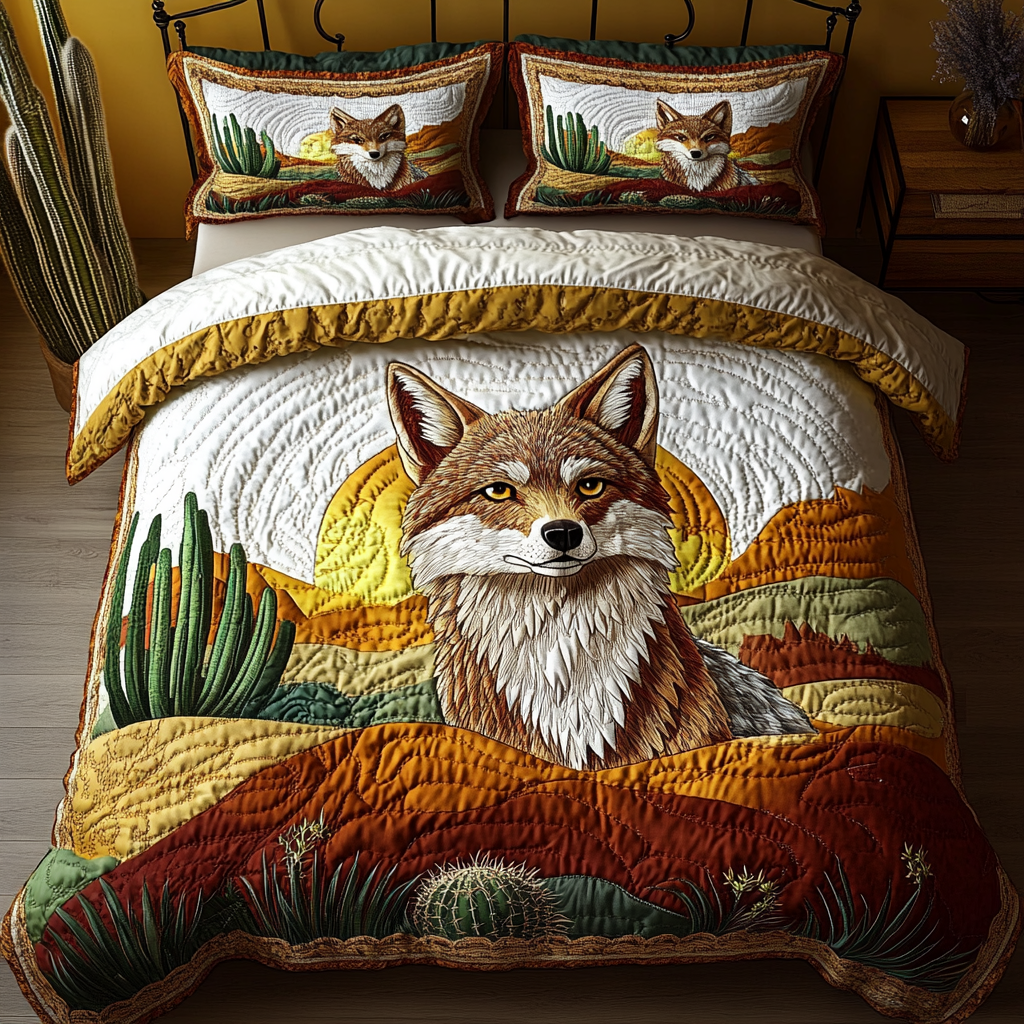 Desert Spirit 3-Piece Quilted Bedding Set NCU0DK6589