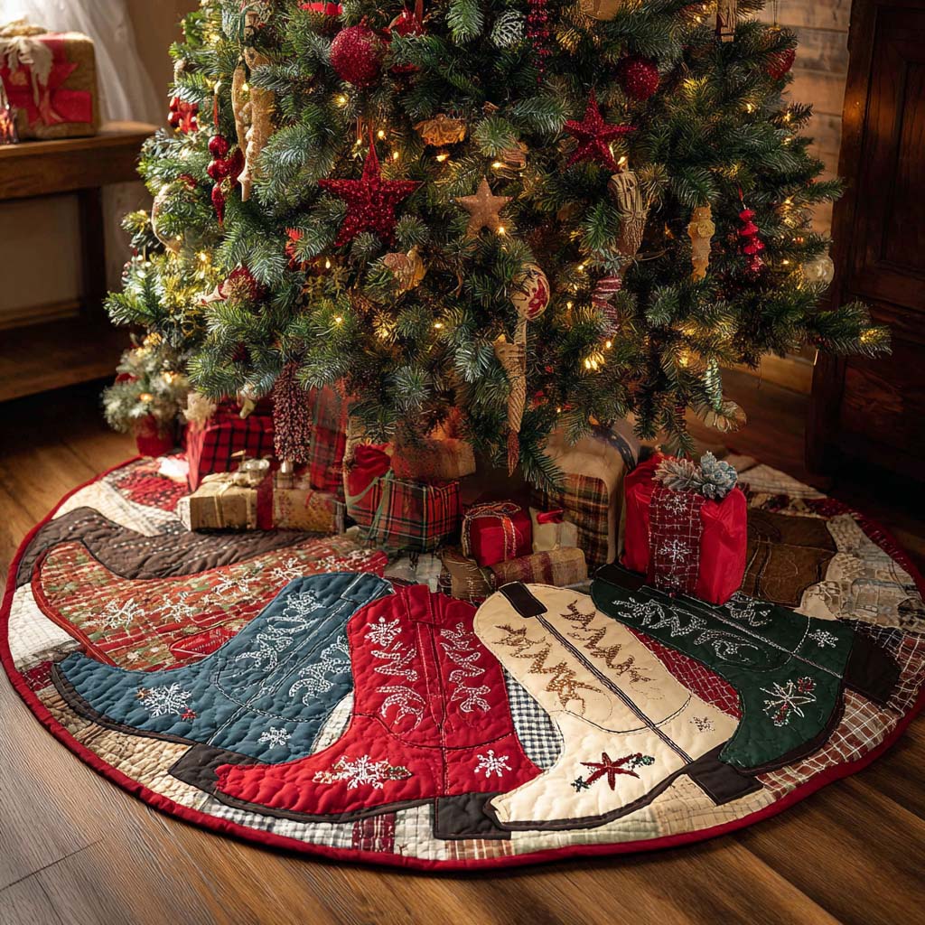 Desert Stride Christmas Quilted Tree Skirt NCU0NT11206