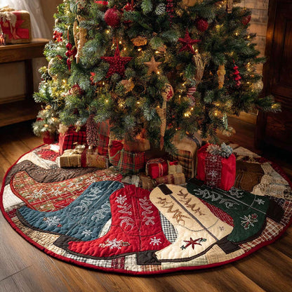 Desert Stride Christmas Quilted Tree Skirt NCU0NT11206