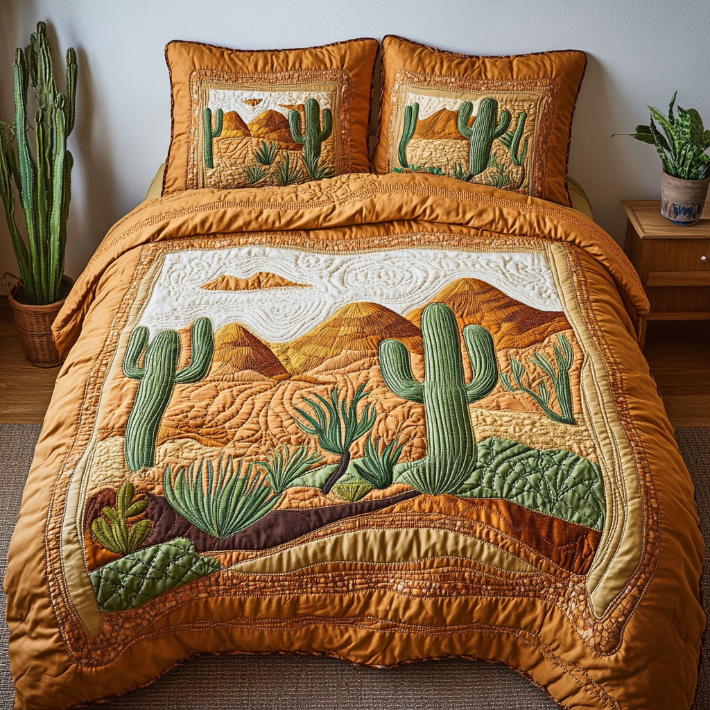 Desert Sunset 3-Piece Quilted Bedding Set NCU0NT4166