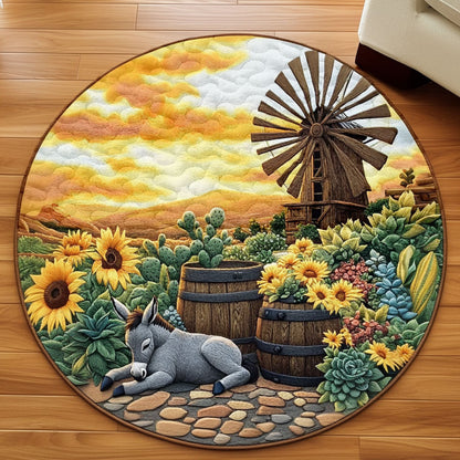Desert Sunset Nap Quilted Round Mat NCU0NT7090