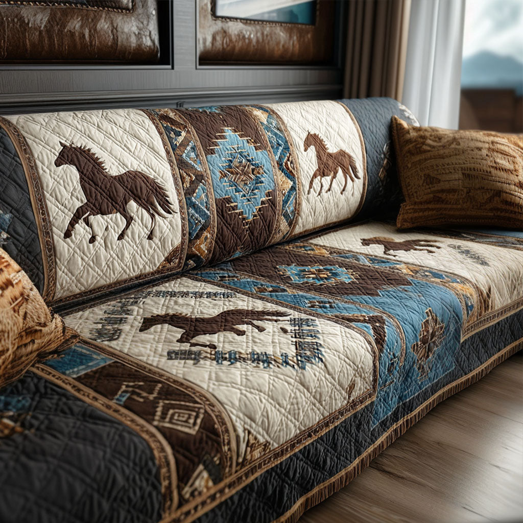 Desert Sunset Quilted Sofa Cover NCU0PT10222