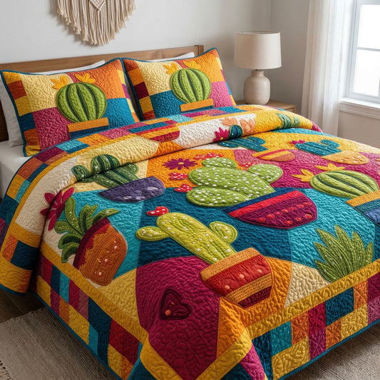 Desert Sunshine 3-Piece Quilted Bedding Set NCU0NT12587