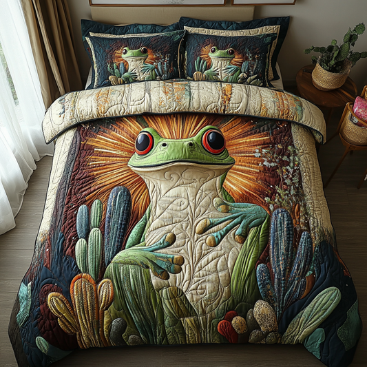 Desert Toad 3-Piece Quilted Bedding Set NCU0DV5558