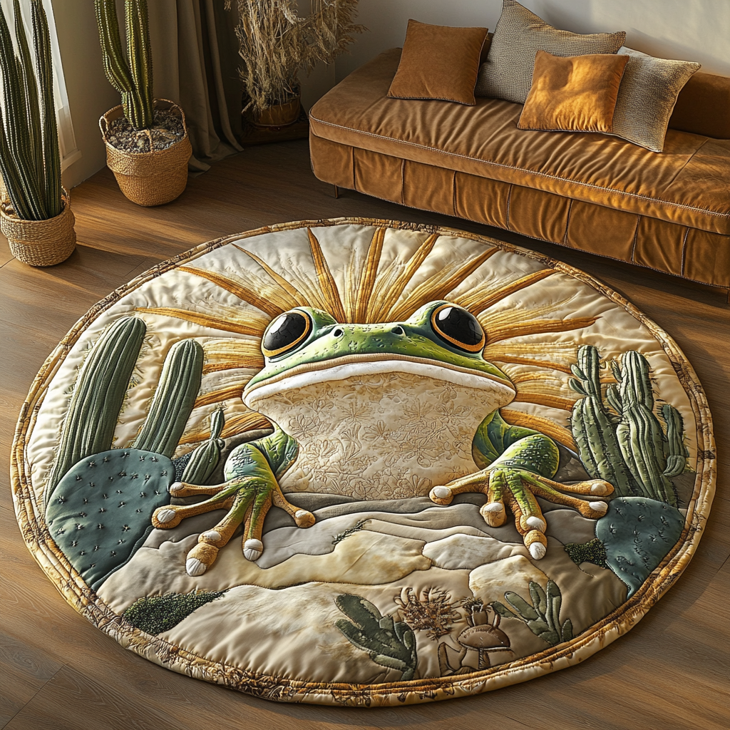 Desert Toad Quilted Round Mat NCU0DV5593