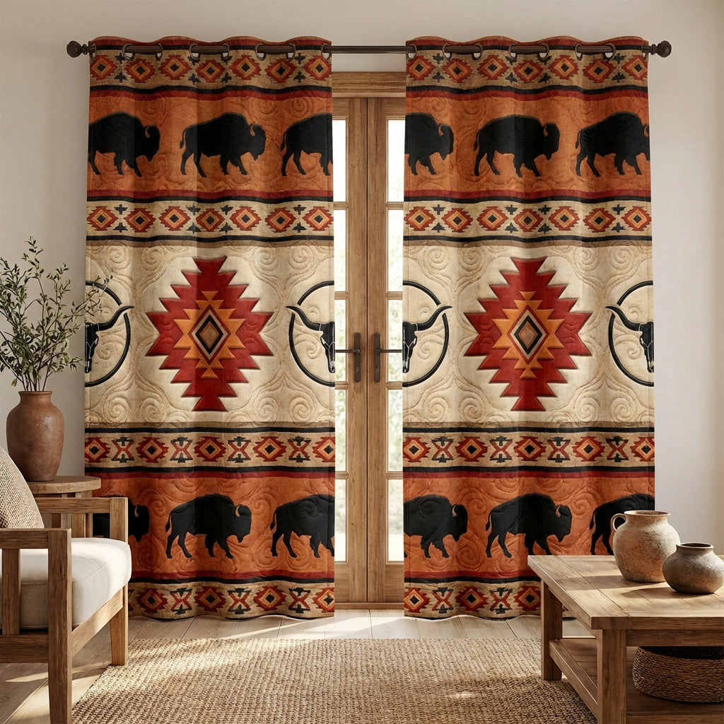 Desert Totem Quilted Curtains NCU0TV1618