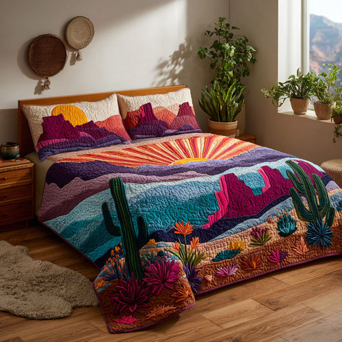Desert Trail 3-Piece Quilted Bedding Set NCU0DK12211
