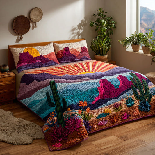 Desert Trail 3-Piece Quilted Bedding Set NCU0DK12211