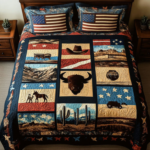 Desert Trail 3-Piece Quilted Bedding Set NCU0PT2539