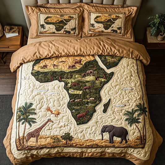 Desert Trek 3-Piece Quilted Bedding Set NCU0VH5564