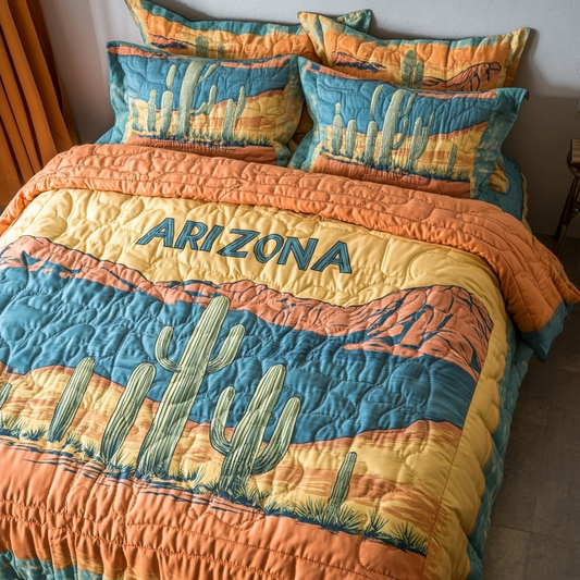 Desert Whisper 3-Piece Quilted Bedding Set NCU0VH4363