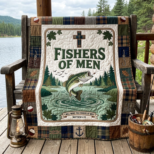 Devoted Fishing Call Quilted Blanket NCU0HH1996