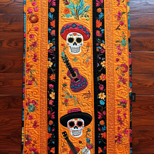 Dia De Los Muertos Celebration Quilted Table Runner NCU0PT2095