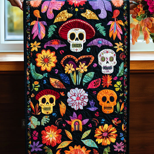 Dia De Los Muertos Joy Quilted Table Runner NCU0PT2098