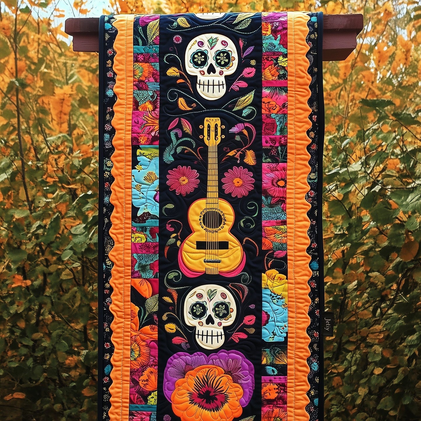 Dia De Los Muertos Spirit Quilted Table Runner NCU0PT2099