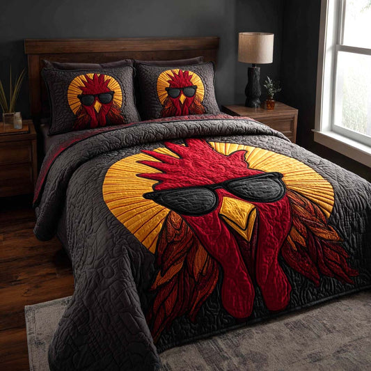 Diva Beak 3-Piece Quilted Bedding Set NCU0XD012