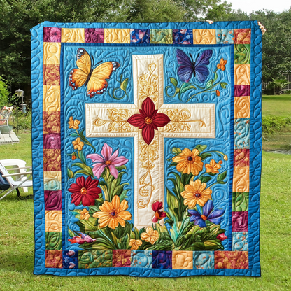 Divine Cross Quilted Blanket NCU0VL518