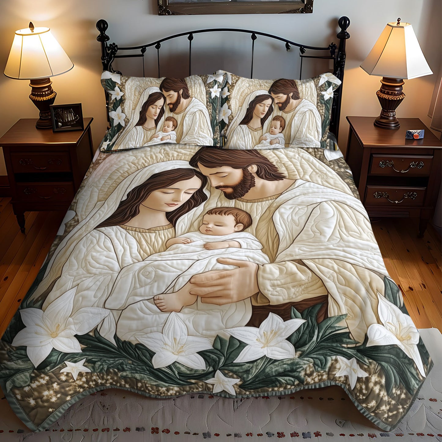 Divine Embrace 3-Piece Quilted Bedding Set NCU0VL751