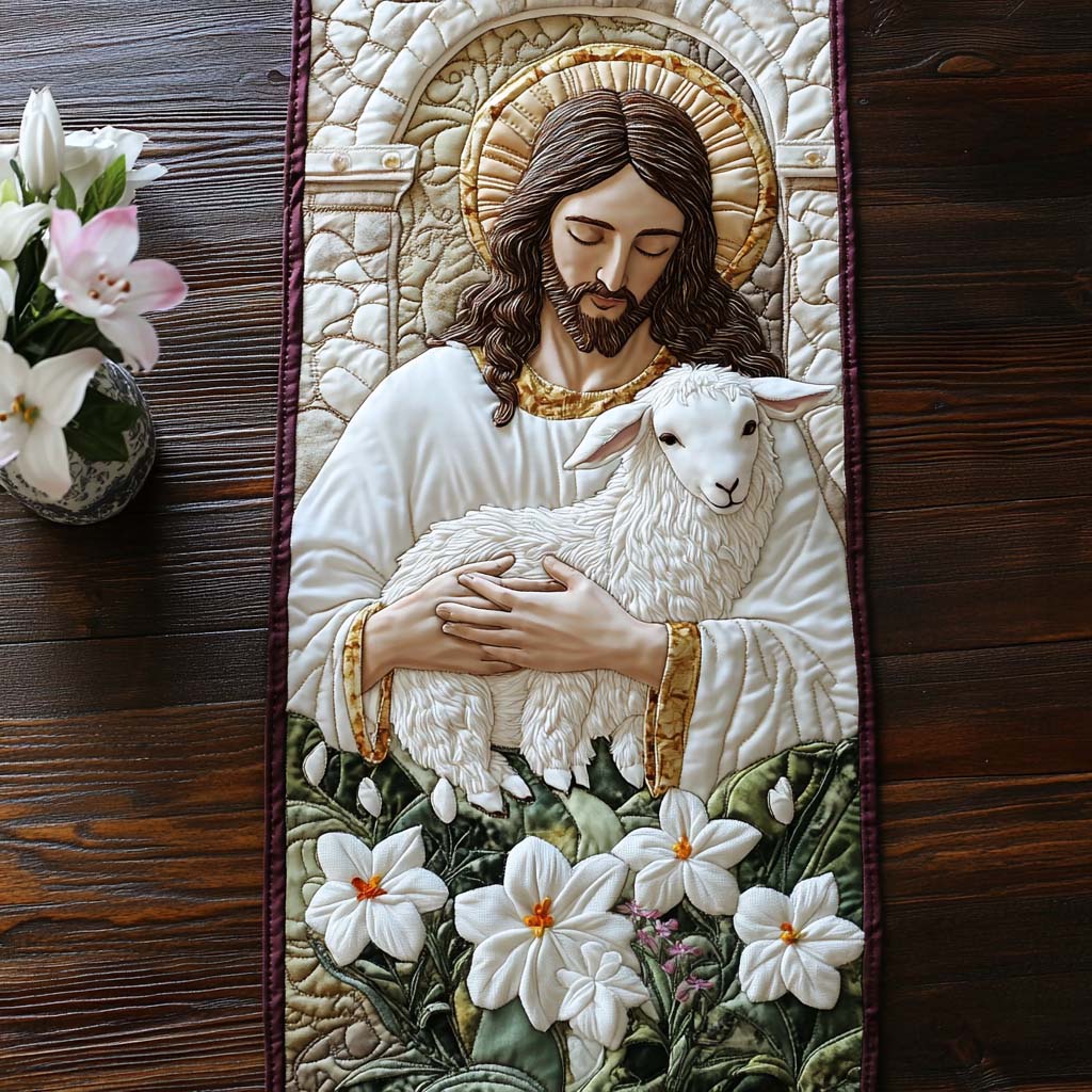 Divine Embrace Quilted Table Runner NCU0NT8072 – Vantique