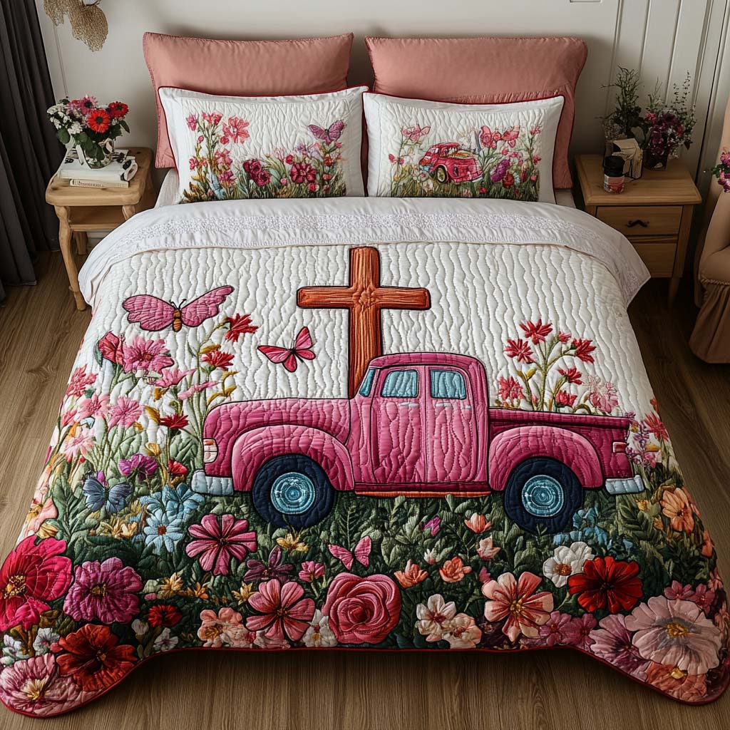 Divine Journey 3-Piece Quilted Bedding Set NCU0NT7813