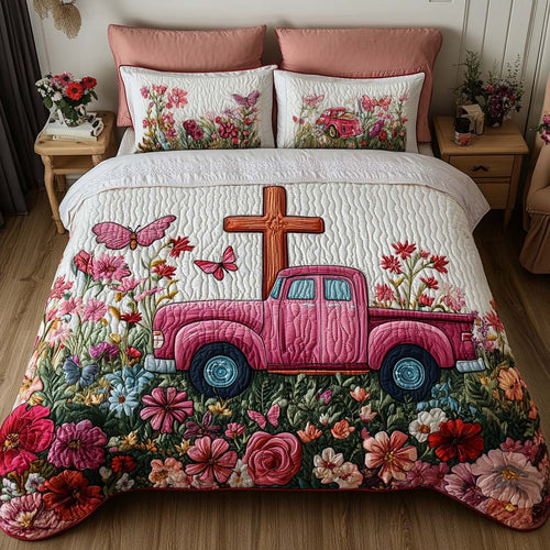 Divine Journey 3-Piece Quilted Bedding Set NCU0NT7813