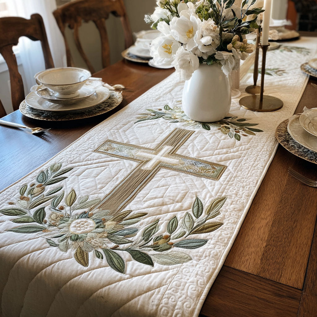 Divine Love Quilted Table Runner NCU0PT7559