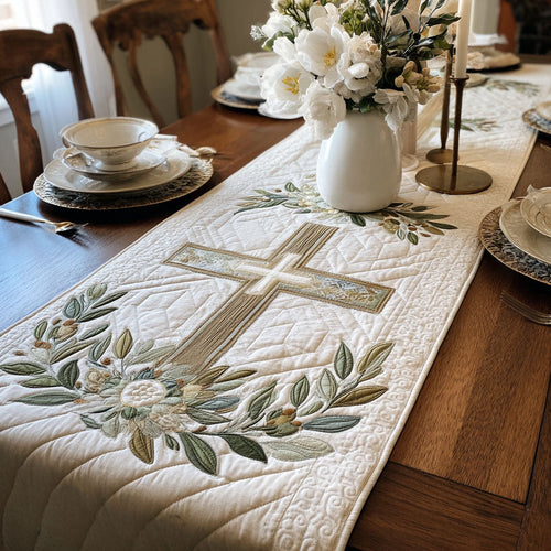 Divine Love Quilted Table Runner NCU0PT7559