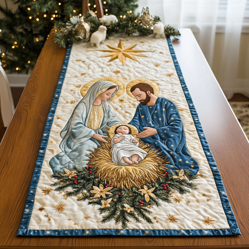 Divine Manger Glow Quilted Table Runner NCU0DK1887