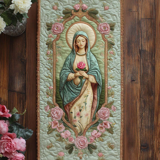 Divine Mother Quilted Table Runner NCU0NT7792