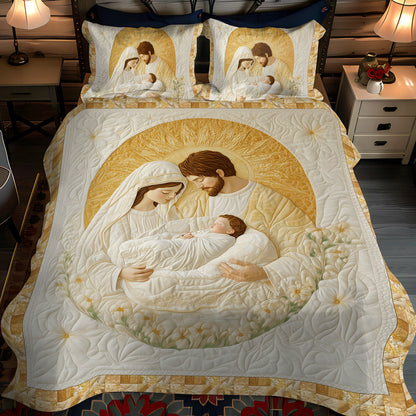 Divine Nativity 3-Piece Quilted Bedding Set NCU0TL1745