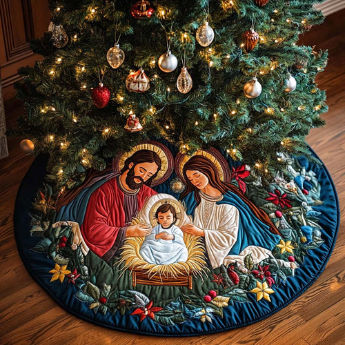 Divine Peace Christmas Quilted Tree Skirt NCU0NT1826