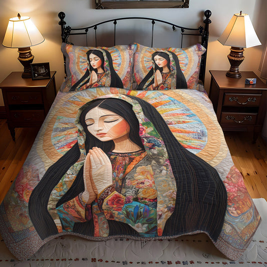 Divine Radiance 3-Piece Quilted Bedding Set NCU0PT2524