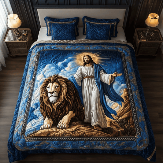 Divine Roar 3-Piece Quilted Bedding Set NCU0TH2394