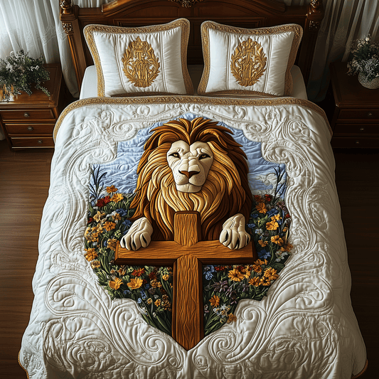 Divine Roar 3-Piece Quilted Bedding Set NCU0TH2410