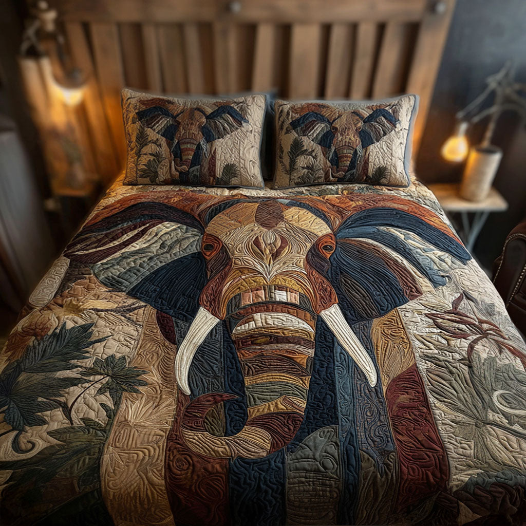 Divine Trunk 3-Piece Quilted Bedding Set NCU0PT8899