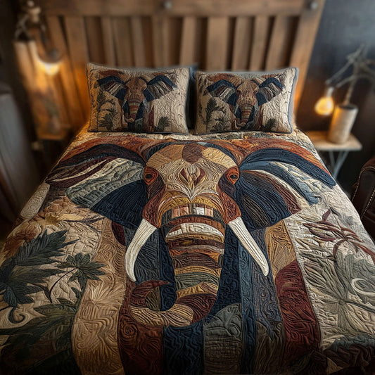 Divine Trunk 3-Piece Quilted Bedding Set NCU0PT8899