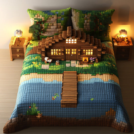 Dockside Escape 3-Piece Quilted Bedding Set NCU0PT6706