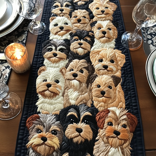 Dog Doodles Quilted Table Runner NCU0VH4954