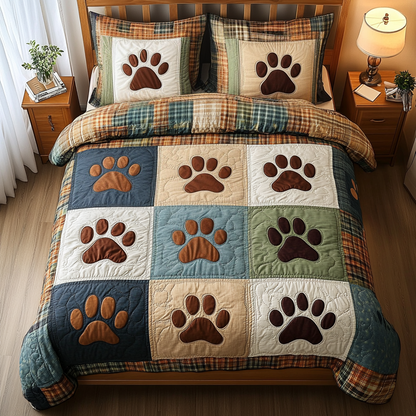 Dog Garden 3-Piece Quilted Bedding Set NCU0DK10438