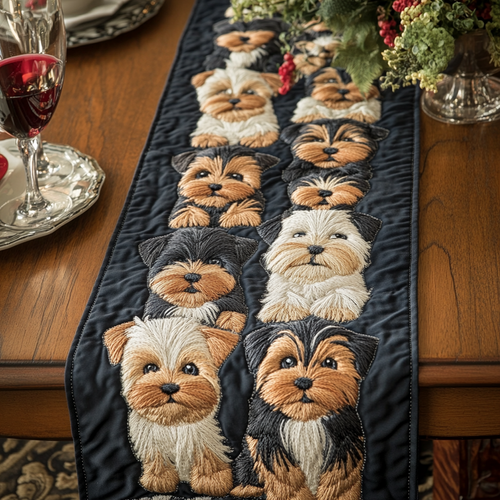 Doggy Delight Quilted Table Runner NCU0VH4959