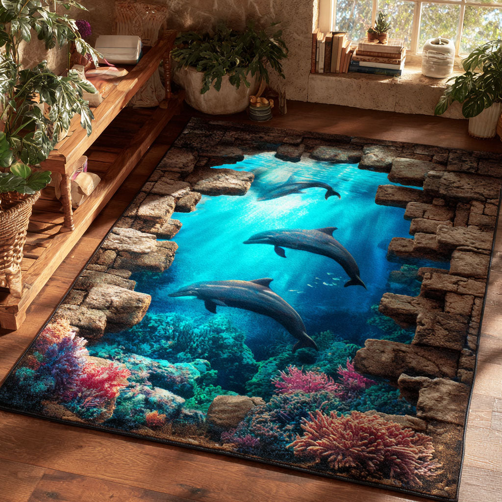 Dolphin Dance Area Rug NCU0TD2432 – Vantique