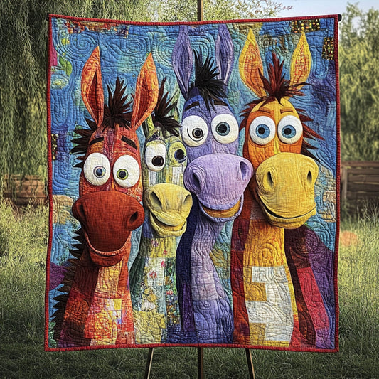 Donkey Adventures Quilted Blanket NCU0PT6805