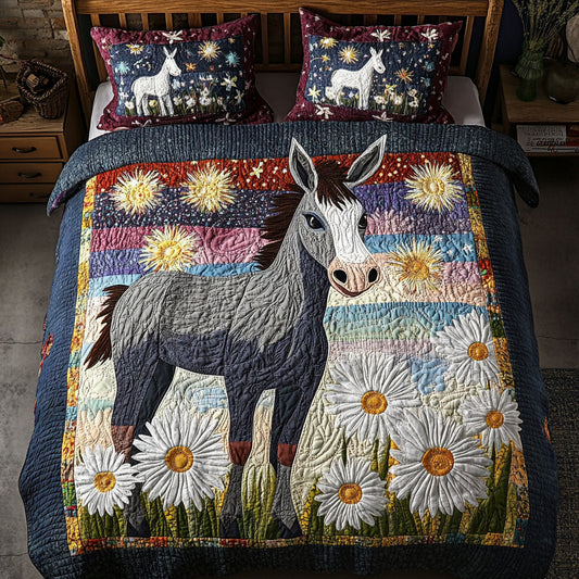 Donkey of Hope 3-Piece Quilted Bedding Set NCU0PT7639