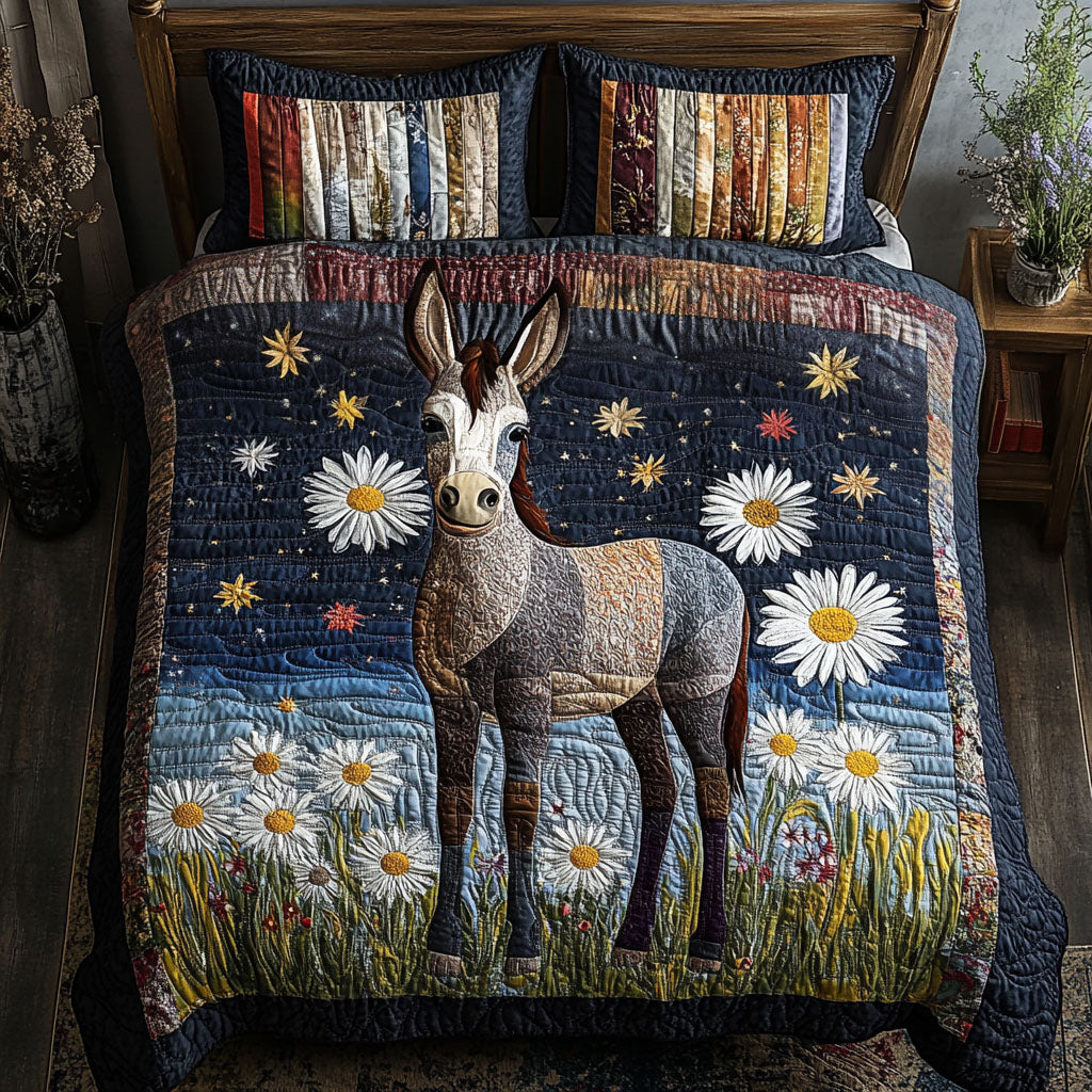 Donkey of Justice 3-Piece Quilted Bedding Set NCU0PT7640