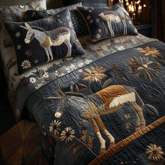 Donkey of Valor 3-Piece Quilted Bedding Set NCU0PT7642
