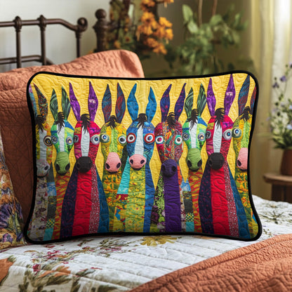 Doodle Donkeys Quilted Bedding Pillow Case NCU0PT5217