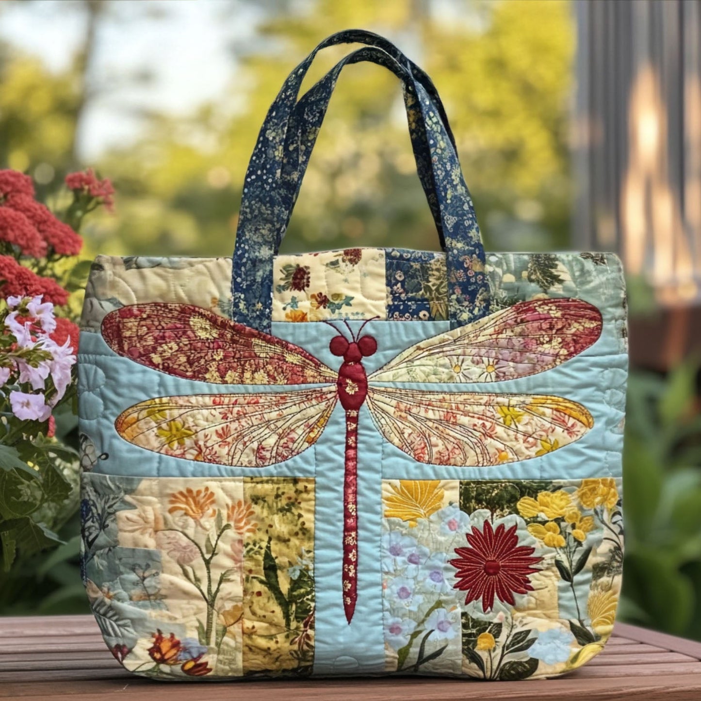 Dot Dot Fly Quilted Tote Bag NCU0PT8428